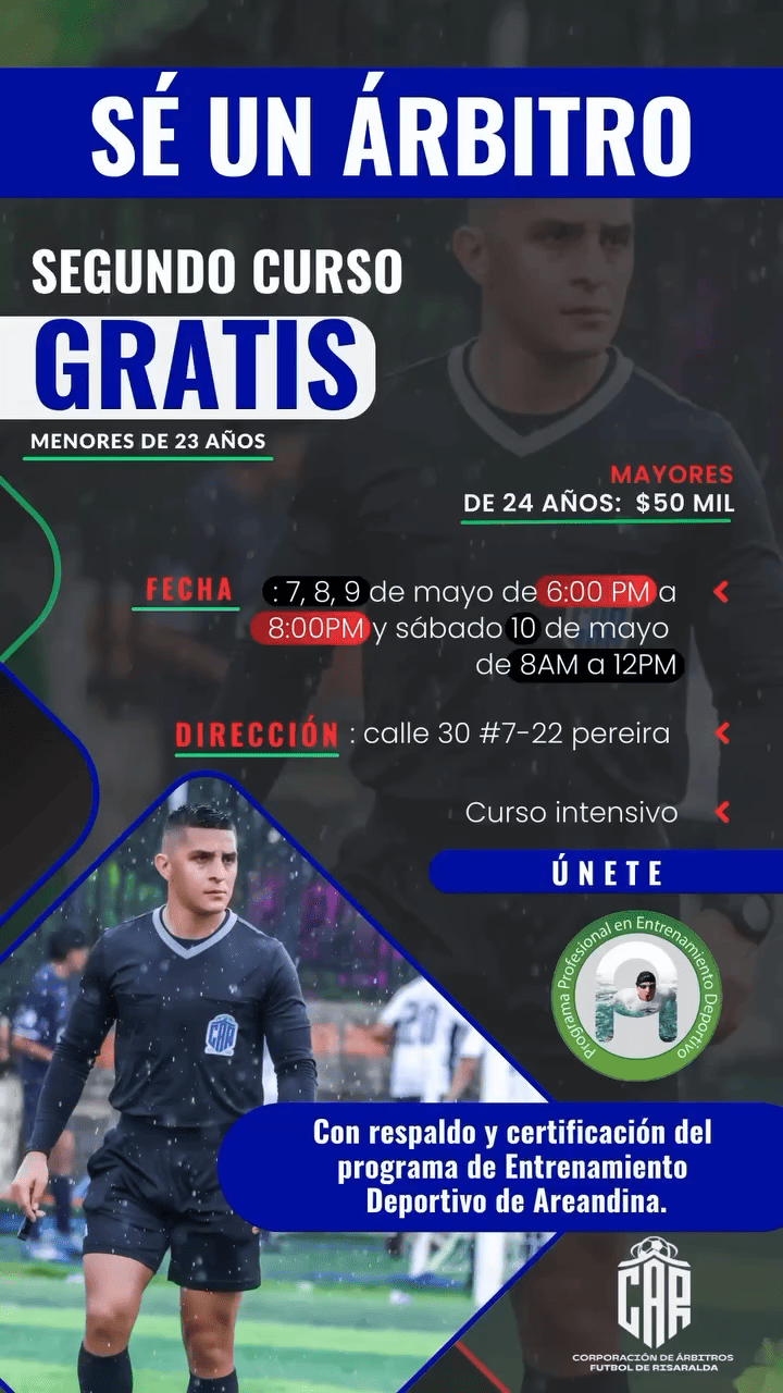 Último curso de formación integral de arbitraje de fútbol
